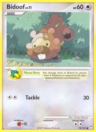 Bidoof 073  - Reverse Holofoil Mysterious Treasures - Common