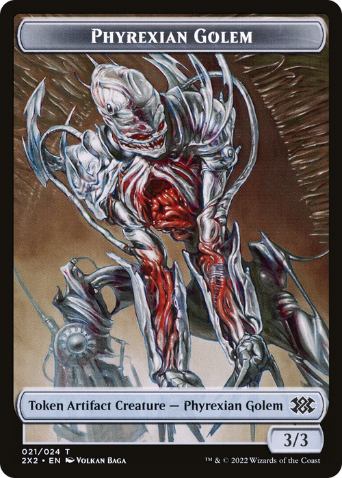 Phyrexian Golem (T2X2-021) - Double Masters 2022 Tokens Foil