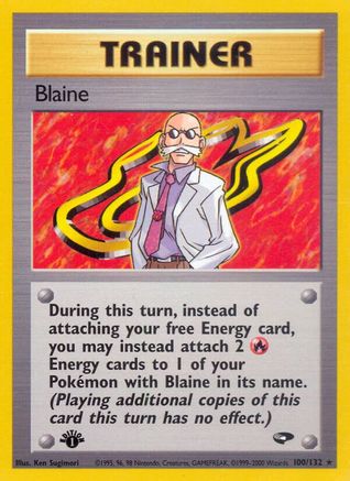 Blaine (100) (100) 100  - 1st Edition Gym Challenge - Rare