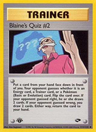 Blaine's Quiz #2 111  - 1st Edition Gym Challenge - Uncommon