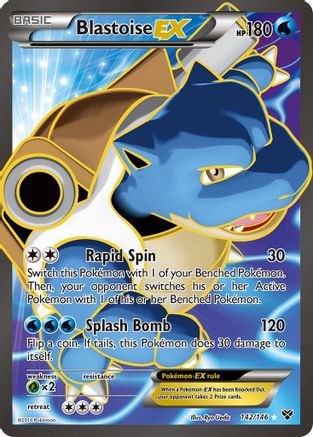 Blastoise EX (142 Full Art)  - Holofoil XY Base Set - Ultra Rare