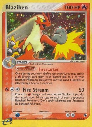 Blaziken - 3/109/109  - Reverse Holofoil Ruby and Sapphire - Holo Rare