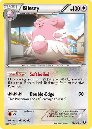 Blissey 082  - Reverse Holofoil Dark Explorers - Holo Rare