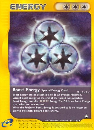 Boost Energy  - Reverse Holofoil Aquapolis - Uncommon