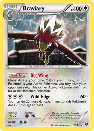 Braviary  Plasma Storm - Rare