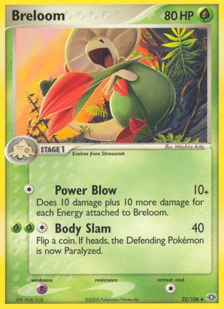 Breloom  - Reverse Holofoil Emerald - Uncommon