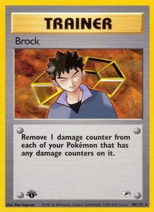 Brock (98) (98) 098  - 1st Edition Gym Heroes - Rare
