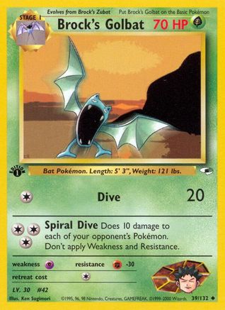Brock's Golbat 039  - 1st Edition Gym Heroes - Uncommon