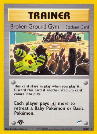 Broken Ground Gym  - 1st Edition Neo Destiny - Rare