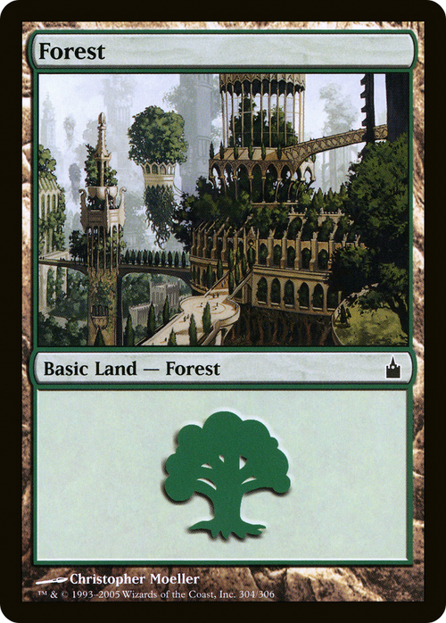 Forest (304) (RAV-304) - Ravnica: City of Guilds Foil