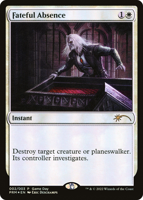 Fateful Absence (GAME-002) - Wizards Play Network 2022 Foil