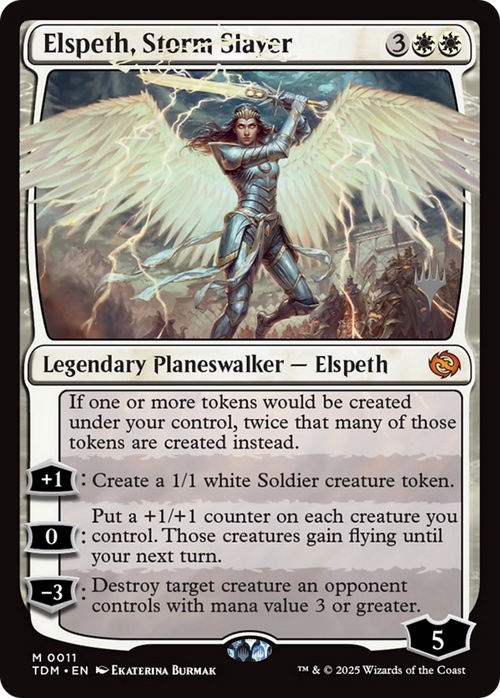 Elspeth, Storm Slayer (PPTDM-11P) - Promo Pack: Tarkir: Dragonstorm
