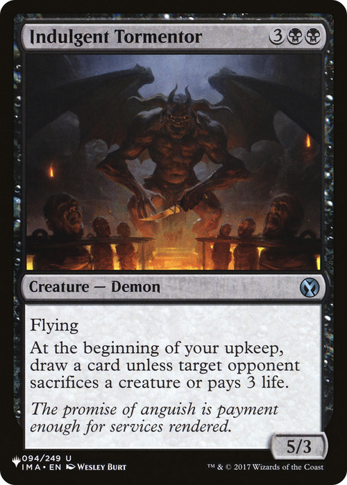 Indulgent Tormentor (LIST-IMA-94) - The List
