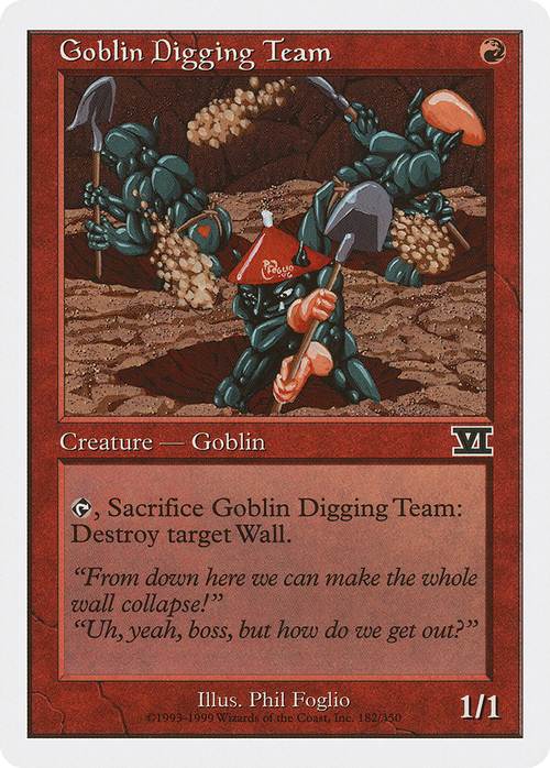 Goblin Digging Team (6ED-182) - Classic Sixth Edition