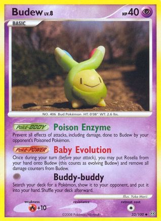 Budew 033  - Reverse Holofoil Stormfront - Uncommon
