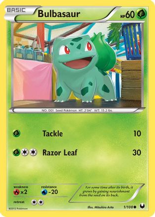 Bulbasaur 001  - Reverse Holofoil Dark Explorers - Common