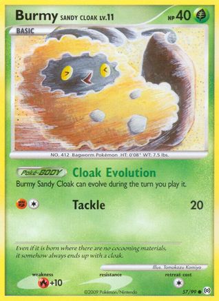 Burmy Sandy Cloak 057  - Reverse Holofoil Arceus - Common