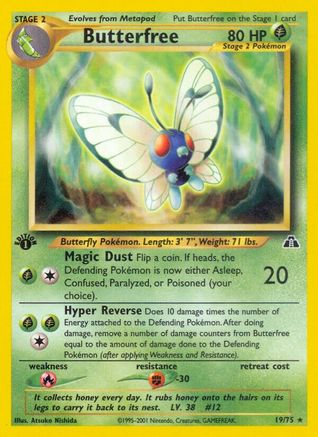 Butterfree 019  - 1st Edition Neo Discovery - Rare