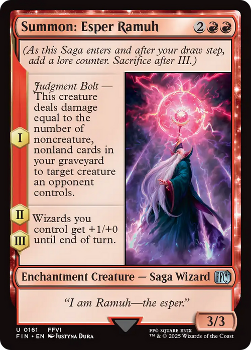 Summon: Esper Ramuh (FIN-161) - FINAL FANTASY: (enchantment) Foil