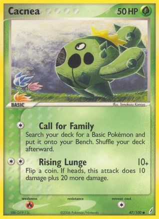 Cacnea 047  - Reverse Holofoil Crystal Guardians - Common