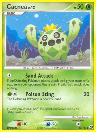 Cacnea 062/106  - Reverse Holofoil Great Encounters - Common