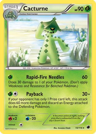 Cacturne  - Reverse Holofoil Plasma Freeze - Rare