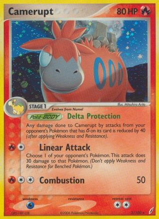 Camerupt 003  - Reverse Holofoil Crystal Guardians - Holo Rare