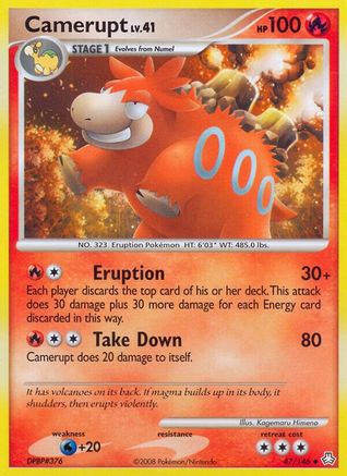 Camerupt  - Reverse Holofoil Legends Awakened - Uncommon