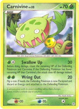 Carnivine  - Reverse Holofoil Diamond and Pearl - Rare