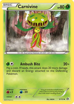 Carnivine  - Reverse Holofoil Legendary Treasures - Uncommon