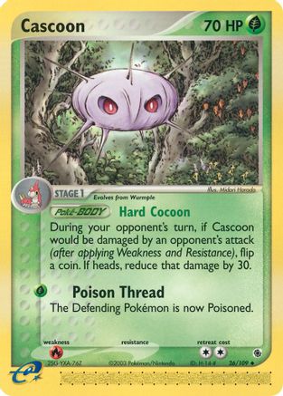 Cascoon  - Reverse Holofoil Ruby and Sapphire - Uncommon