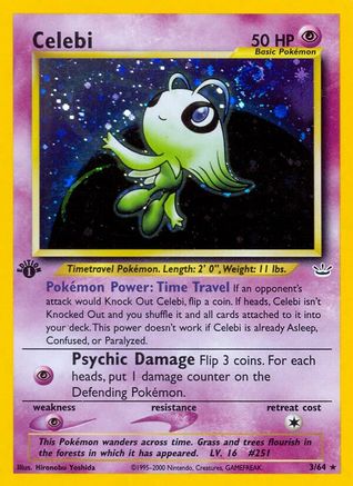 Celebi (3)  - 1st Edition Holofoil Neo Revelation - Holo Rare