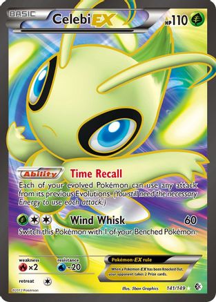 Celebi EX (141 Full Art)  - Holofoil Boundaries Crossed - Ultra Rare