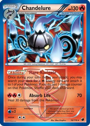 Chandelure (Team Plasma)  - Reverse Holofoil Plasma Freeze - Holo Rare
