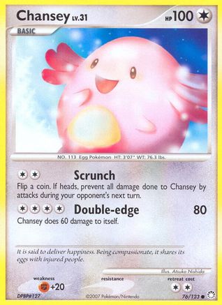 Chansey 076  - Reverse Holofoil Mysterious Treasures - Common