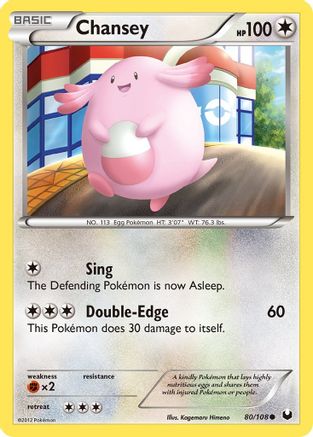 Chansey (80) (80) 080  - Reverse Holofoil Dark Explorers - Common
