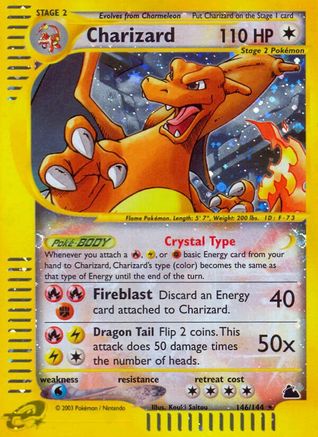 Charizard  - Reverse Holofoil Skyridge - Secret Rare