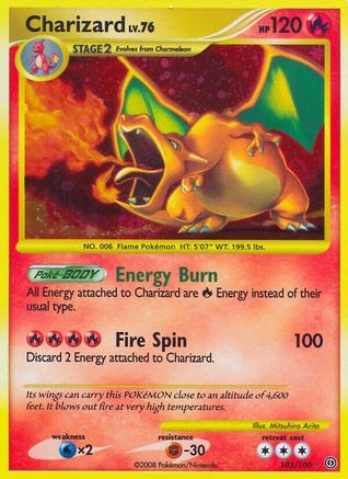 Charizard  - Holofoil Stormfront - Secret Rare