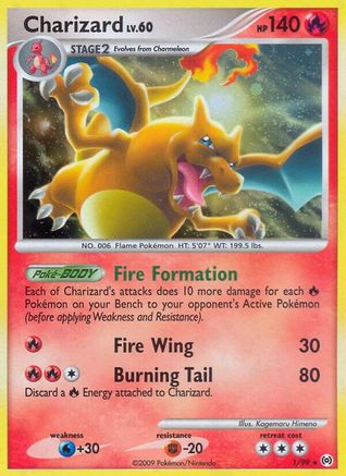 Charizard 001  - Reverse Holofoil Arceus - Holo Rare