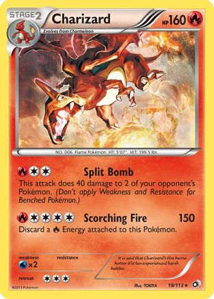 Charizard 019  - Reverse Holofoil Legendary Treasures - Holo Rare