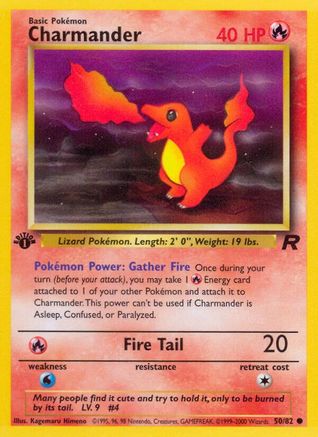 Charmander 050  - 1st Edition Team Rocket - Common