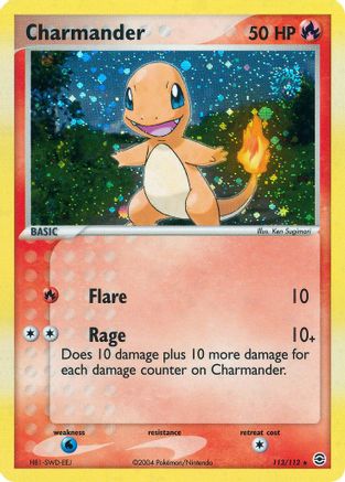 Charmander - 113/112/112  - Holofoil FireRed & LeafGreen - Secret Rare
