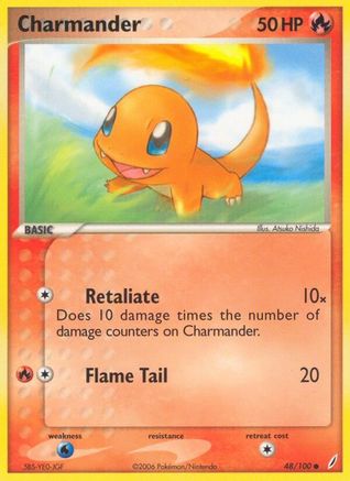 Charmander 048  - Reverse Holofoil Crystal Guardians - Common