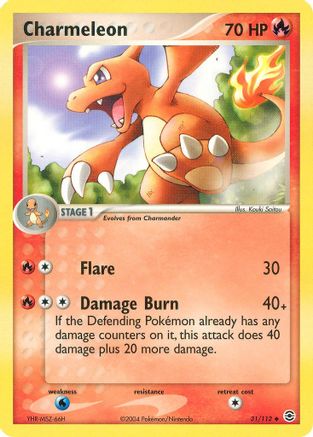 Charmeleon 031  - Reverse Holofoil FireRed & LeafGreen - Uncommon