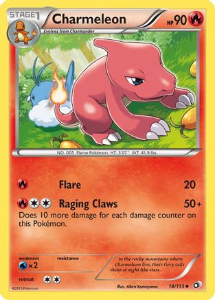 Charmeleon 018  - Reverse Holofoil Legendary Treasures - Uncommon