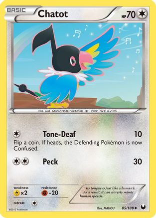 Chatot  - Reverse Holofoil Dark Explorers - Uncommon