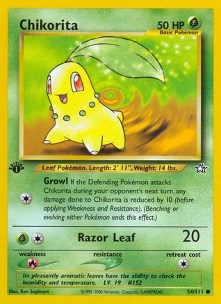 Chikorita (54) (54) 054  - 1st Edition Neo Genesis - Common