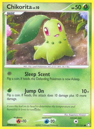 Chikorita 077  - Reverse Holofoil Mysterious Treasures - Common