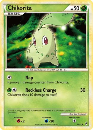 Chikorita 053  - Reverse Holofoil Call of Legends - Common