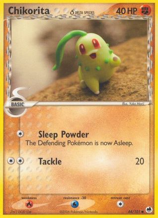 Chikorita (Delta Species) 044  Dragon Frontiers - Common